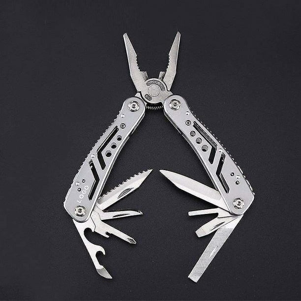 Multiherramientas, Alicates multiherramienta con clip de bolsillo, Alicates de bolsillo de acero inoxidable, Juego de herramientas de bloqueo de seguridad para supervivencia al aire libre, c