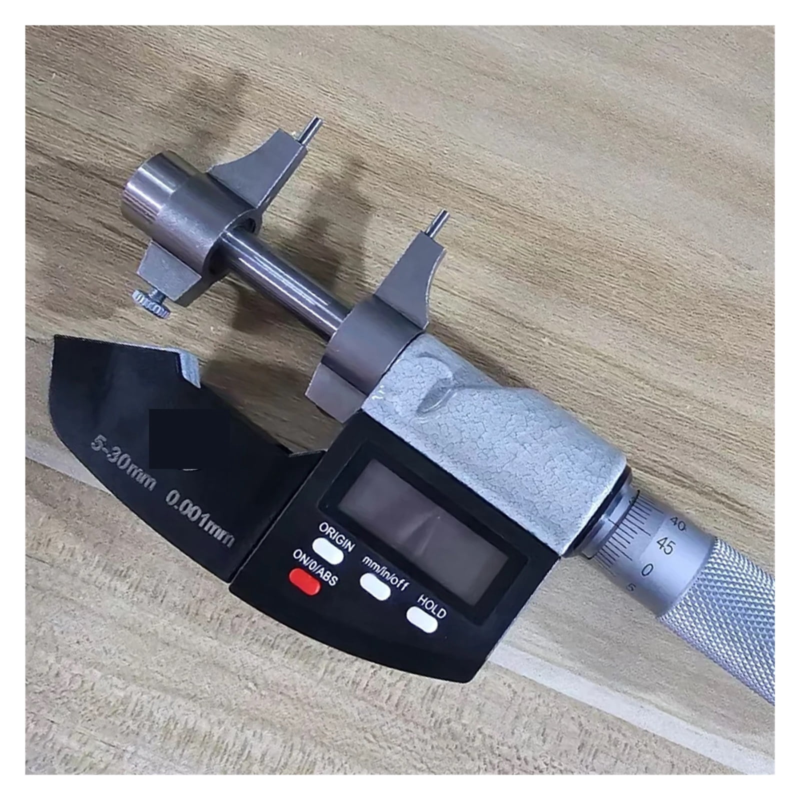 Electronic Outside Micrometer Carbide Tip Measure Tools Caliper Gauge 0-25mm Digital Micromaster Micrometer ,Easy to Operate