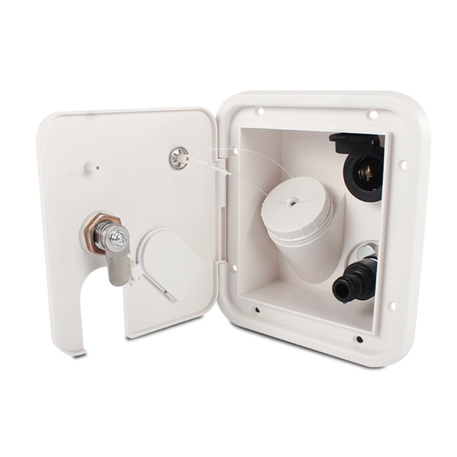QualitChoice RV Trappe d'Eau Entrée Étanche Simple Installation Remplissage Universel Remorque Accessoire Pièce de Rechange Ménage