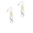 thumbnail image 2 of Delight Jewelry Silvertone Je T'aime Infinity Sign Goldtone Leaf French Earrings, 2 of 4