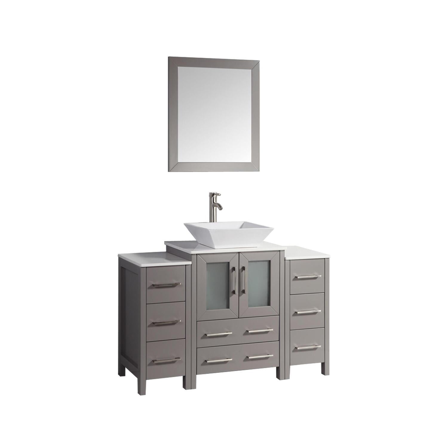 Vanity Art 48 Inch Single Sink Bathroom, Vanity Cabinet With Top