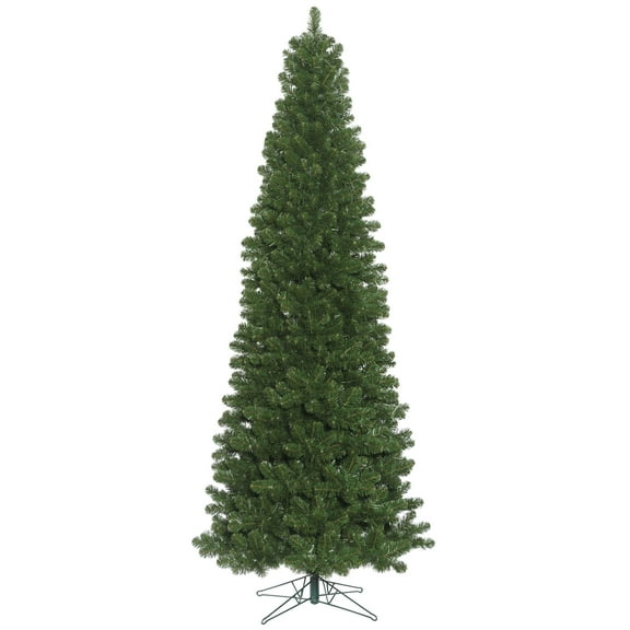 Vickerman 8.5' Oregon Fir Slim Artificial Christmas Tree Unlit, Faux Christmas Tree, Seasonal Indoor Home Decor