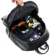 thumbnail image 4 of Mochila mini de cuero para mujer - Bolso cruzado descapotable 4 en 1 y bolso de hombro, mochila pequeña negra para viajes y uso diario, 4 of 7