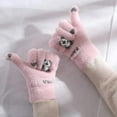 thumbnail image 6 of Women Winter Warm Cozy Soft Thick Fleece Fluffy Fuzzy Touchscreen Gloves Panda, 6 of 6