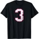thumbnail image 1 of Playera No. 3 Rosa Retro con Número de Colegial, 1 of 5