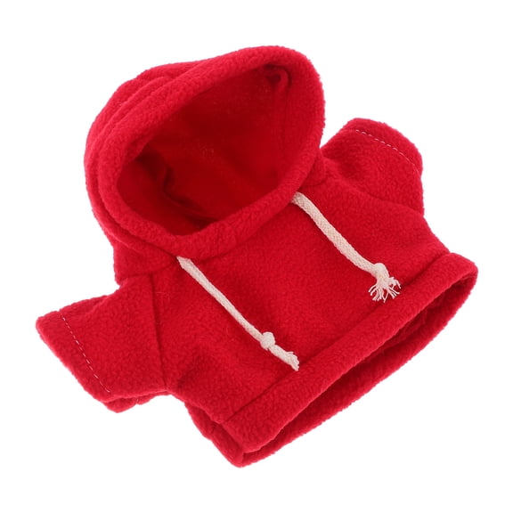 OATIPHO Interchangeable Red Hoodie for Plush Bear Soft Sweater Clothes Ideal for Dollhouse Decor