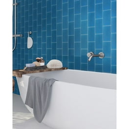 WS Tiles - Hand Painted Light Teal 4 in. x 12 in. Individual Glass Subway Wall Tile (5 sq. ft / Case) WS Tiles - Hand Painted Light Teal 4 in. x 12 in. Individual Glass Subway Wall Tile (5 sq. ft / Case)