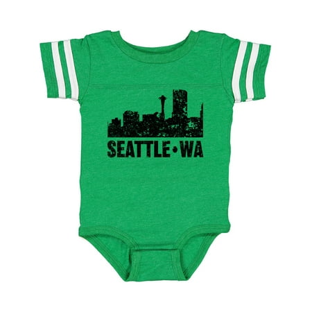 

Inktastic Seattle Skyline Grunge Gift Baby Boy or Baby Girl Bodysuit