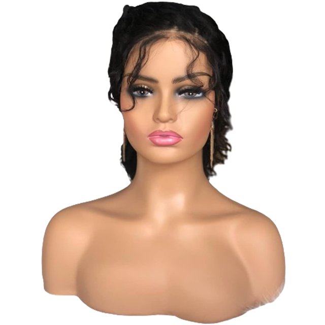 Cabeza de maniquí Voloria realista para mujer con hombro de PVC