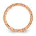 thumbnail image 2 of Sterling Silver Stackable Expressions Polished Rose Gold-plated Ring - Size 9, 2 of 3