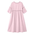 thumbnail image 4 of Omexry Spring Summer Dresses for Women Women's Summer Casual Dress Gradual Sleeveless Neck V-Neck Long Dress Pink S, 4 of 8