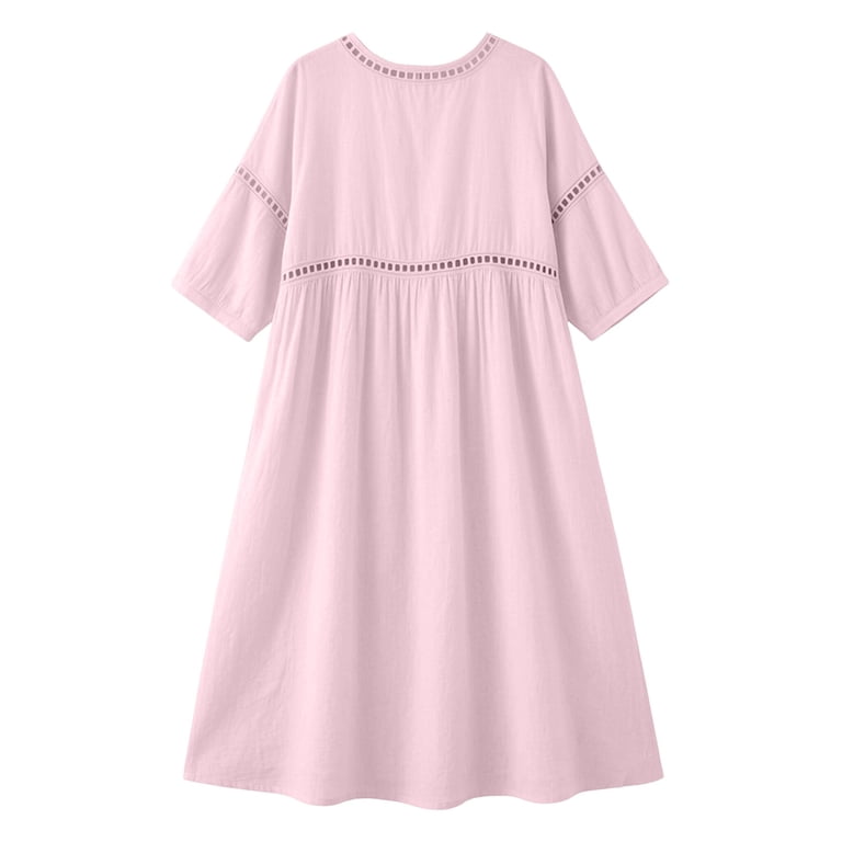 pink resort wear dress Aisha' Tie-Back Dress