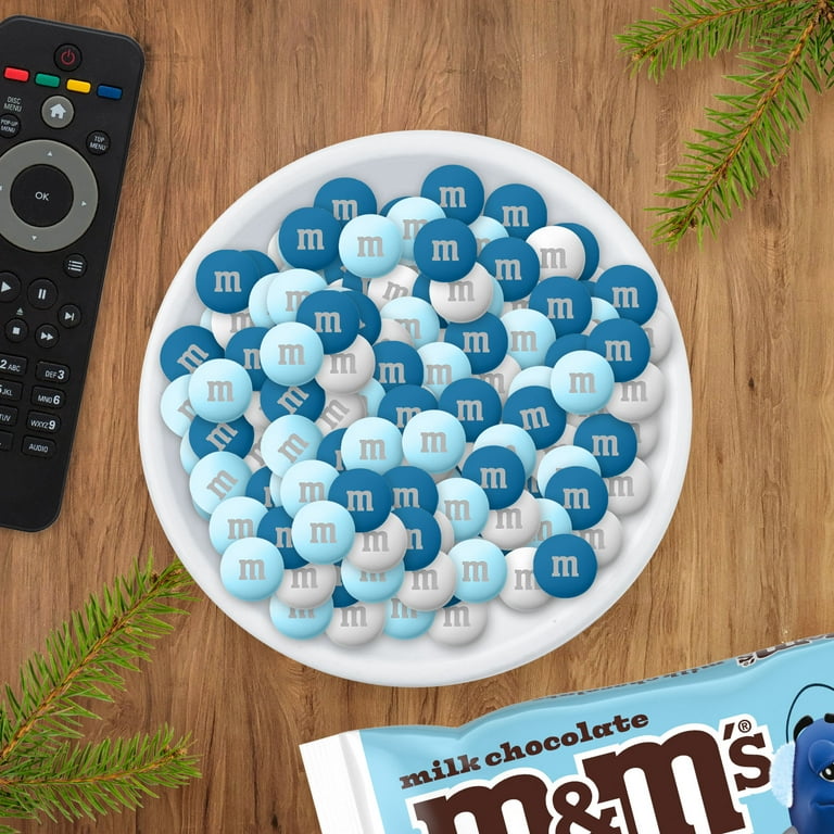 M&M's Milk Chocolate Blue and White Christmas Candy - 10.0 oz