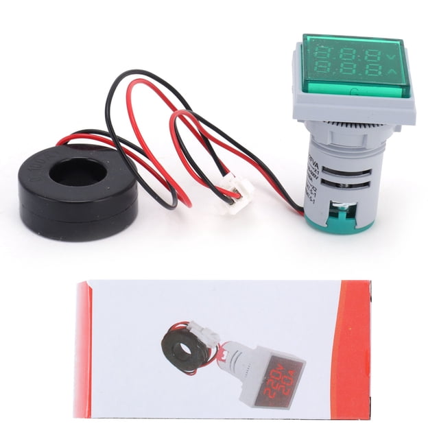 Indicador de señal de corriente Luz de lámpara cuadrada universal de 2 pantallas 60~500 V CA AD16‑22FVA