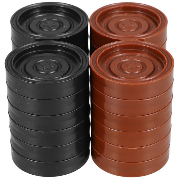 WORGEOUS 24-Piece Plastic Game Pieces Set, Replacement Chips for Board Games and Backgammon Accessories