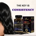 thumbnail image 5 of 25000 MCG Biotin Collagen Keratin Hair Skin and Nails Vitamins, Hyaluronic Acid, B‑Complex, Vegan Gluten Free Soy Free Beauty Support Supplement for Women & Men, 60 Capsules, 5 of 8