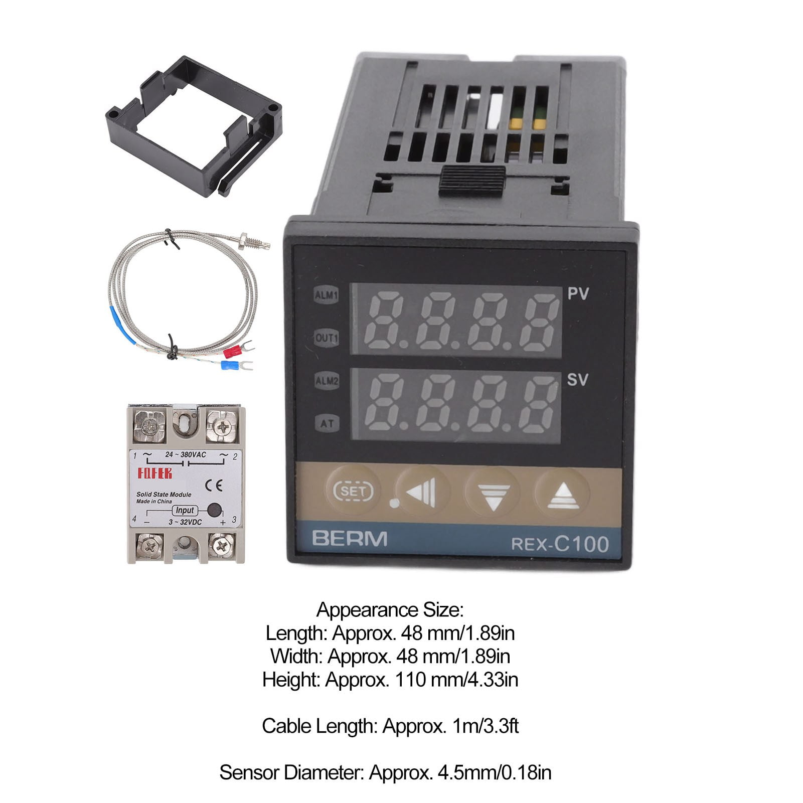 Digital PID Thermostat Temperature Controller, 0 To 1300  degrees Celsius  PID Temperature Controller Professional Waterproof  For Chicken House
