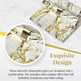 thumbnail image 2 of Elegant Marble Disposable Napkins, Pack Includes 18 Wedding Napkins, Party Napkins Disposable Perfect For Dessert, Classic Dinner Napkins For Upscale Events, Christmas Napkins For Holiday Meal, Gold, 2 of 3