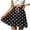 Black, variant on Wdfiry Boho Short Skirts for Women Fashion Solid Color Dot Printed Midi Skirt Summer Casual Drawstring Elastic High Waist Beach Skirt