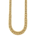 thumbnail image 2 of Primal Gold 14 Karat Yellow Gold Polished Fancy Graduated 18-inch Curb Chain Necklace, 2 of 5