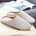 thumbnail image 5 of kamemir Mens Slippers Mens Slippers Indoor Outdoor Memory Foam House Shoes Anti-Slip Moccasins Slippers for Men(cloth,8), 5 of 5