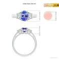 thumbnail image 4 of Angara Natural 1.25 Ct. Tanzanite with Diamond Classic Ring in Sterling Silver for Women (Ring Size: 3), 4 of 9
