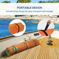 thumbnail image 4 of Demi Bonn 9' x 6' Lily Pad Water Mat for 2 Adults, Floating Pad for Lake Pool Ocean Beach Boating, Orange, 4 of 7