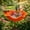 Orange, variant on Handmade Metal Flower Garden Stake, Metal Flower Garden Stakes Bird Bath, Bee Bath for Garden Metal Bee Water Feeder with Flower Design for Outdoor Yard Decor