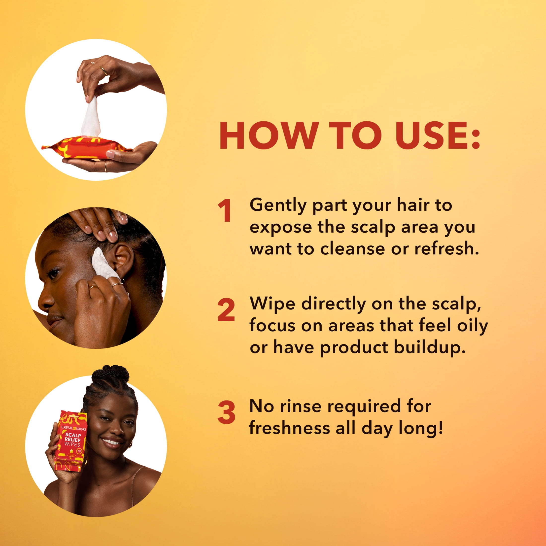 Creme of Nature Argan Oil from Morocco Scalp Relief Wipes, Moisturizing Cleanser for Dry Irritated Scalp, Braids & Locs Care, 20 count