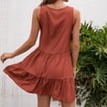 thumbnail image 4 of Vestido casual para mujer,Vestido sin mangas para mujer, Vestido corto informal en V, Vestido informal de verano, Funcionalidad de alta precisión, 4 of 6