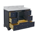 thumbnail image 3 of Madison 48" Bathroom Vanity with Marine Gray Cabinet and Carrara Marble Top, 3 of 7