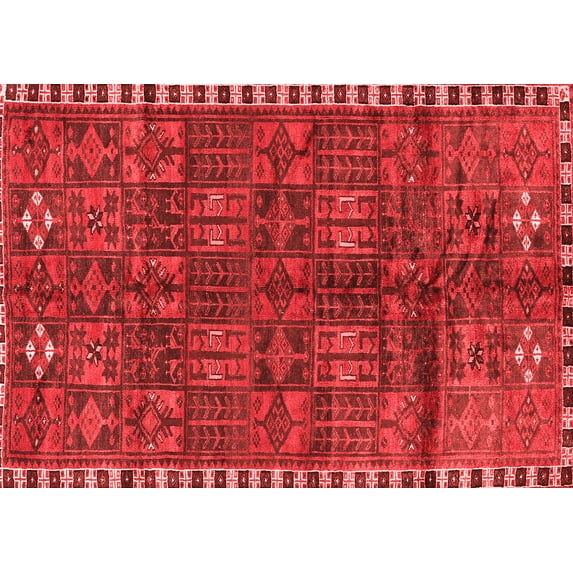 Ahgly Company Indoor Rectangle Persian Red Traditional Area Rugs, 8' x 10'