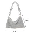 thumbnail image 5 of Rhinestone Full Evening Bag Rhinestone Handbag - Silver, 5 of 5