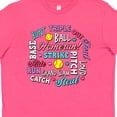 thumbnail image 4 of Inktastic Softball Word Salad with Softball and Hearts Youth T-Shirt, 4 of 5