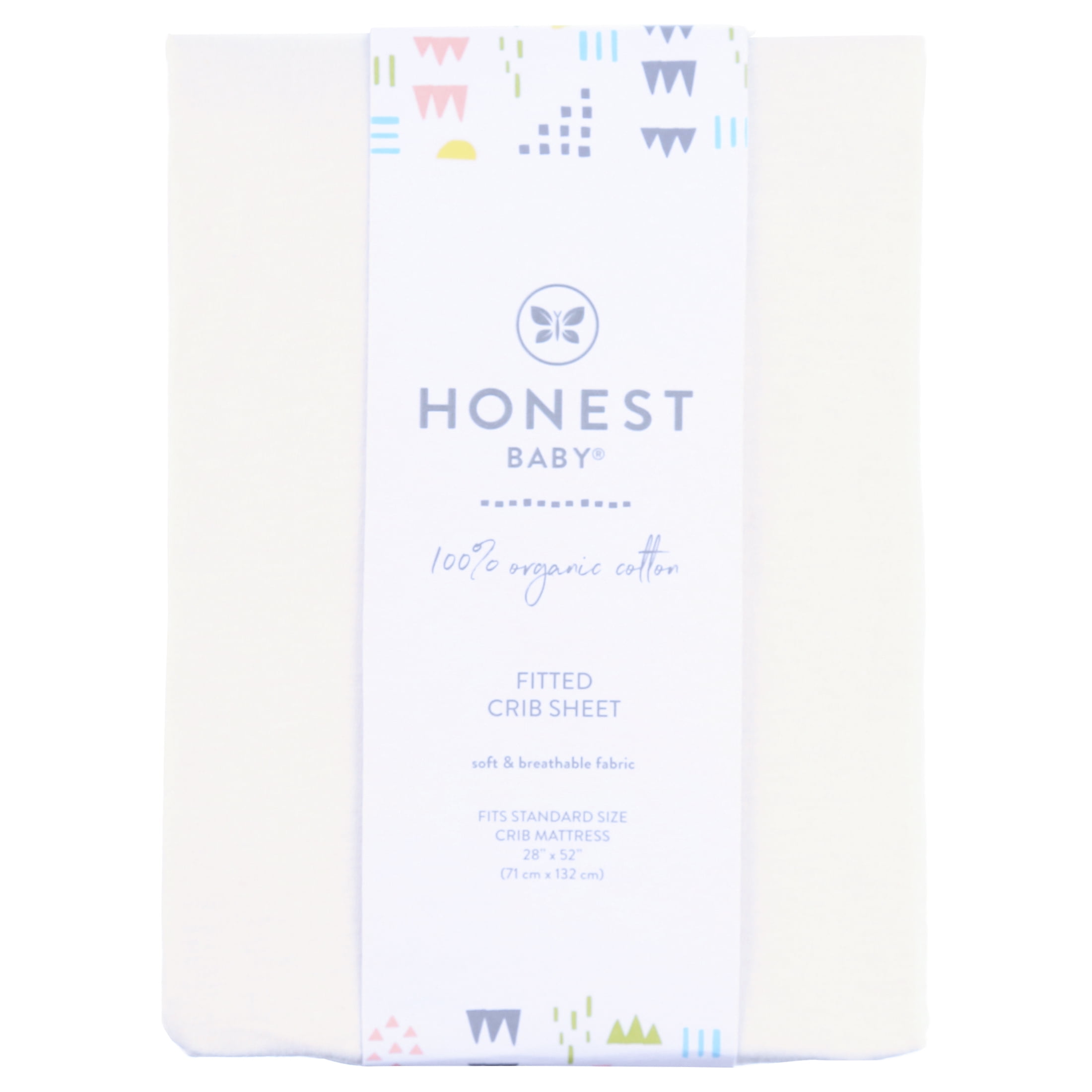 Honest Baby Clothing Organic Cotton Boy/Girl Fitted Crib Sheet
