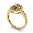 thumbnail image 2 of Clara Pucci 14K Yellow Gold 2.27ct Champagne Solitaire with Accents Ring, 2 of 7