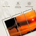 thumbnail image 6 of Elephant Stock Climber Against Pretty Sky Wall Art - Horizontal Multi Panel Canvas - Living Room Wall Decor - Nature Multi Panel - Orange And Black Decor - 74" x 48", 6 of 8