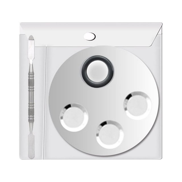 Mixing Plate Smooth Surface Various Shapes Stainless Steel Makeup Mixing Color Palette for Cosmetic