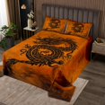 thumbnail image 2 of Erosebridal Teens Black Dragon Bedspread Sets Queen Size, Vintage Japanese Print Bed Quilt, Blue Black, 2 of 5
