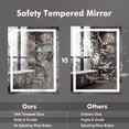 thumbnail image 6 of LED Bathroom Mirror 24x32 Inches - Anti-Fog. 3X Magnify. Front and Backlit. Frameless Design. Wall Mount Vanity Mirror for Sink. Bedroom. Entry, 6 of 11