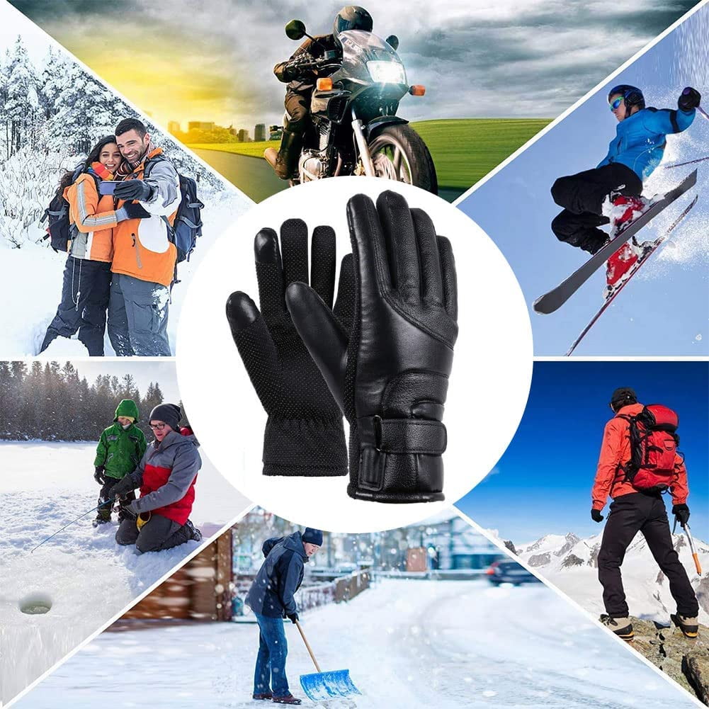 Heated Gloves, Rechargeable Heating Gloves, Winter Touchscreen Warm Gloves  for Women and Men, Waterproof Touchscreen USB Heating Gloves for Motorcycle  Fishing Hiking Cycling Skiing 