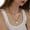 Golden double layer, variant on Layering Crucifix Necklace Statement Pendant Stainless Steel Herringbone Snake Chain Costume Jewelry Gift For Women