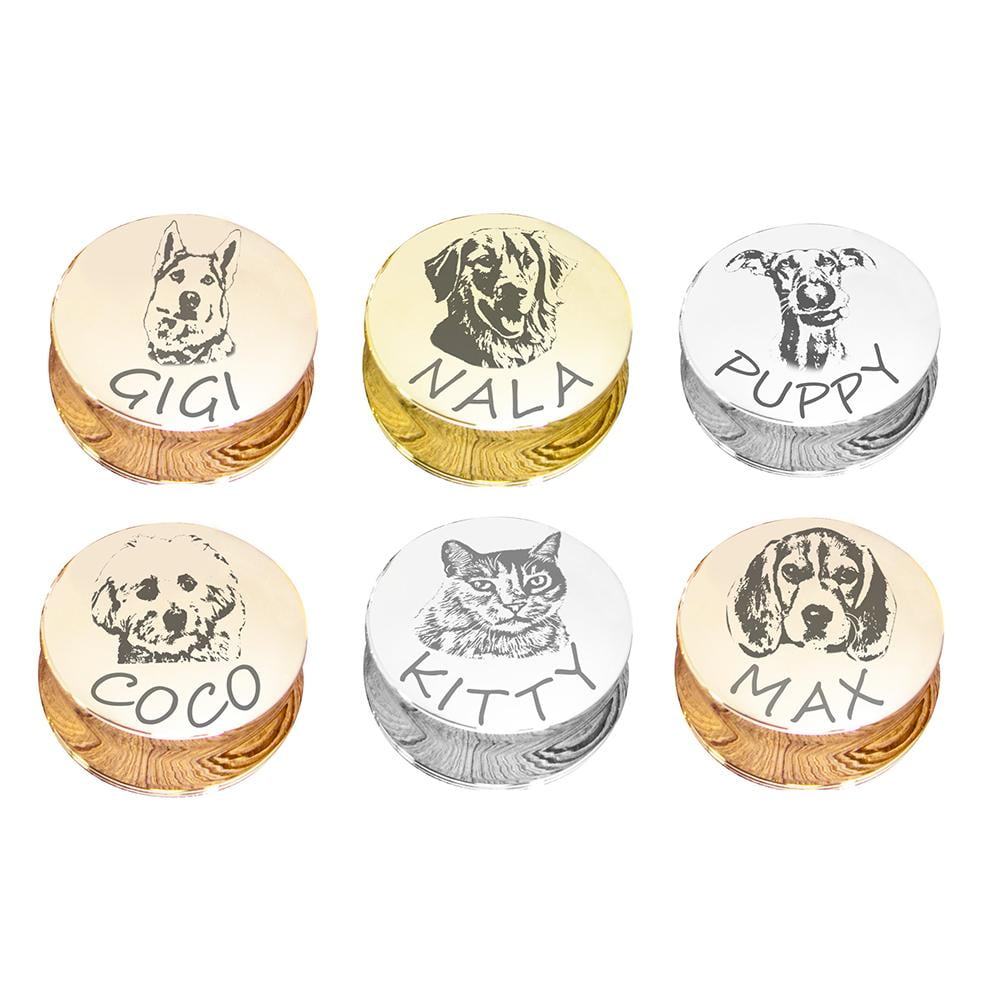 Personalized Pet Portrait Always in my Heart Mini Urn Engravable Dog Cat Picture Ashes Holder Custom Memorial Cremation