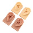 thumbnail image 2 of Lot de 2 paires de modèles d'oreille en silicone réutilisables pour la pratique du piercing, acupuncture 3D, 2 of 4