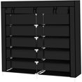 thumbnail image 1 of 9 Tier 9 Lattices Non Woven Fabric Shoe Rack,Free Standing Shoe Racks,Shoes Racks Organizer for Closet,Stackable Shoe Rack,with Side Pocket,for Doorway, Corridor, Balcony, Living Room (Grey), 1 of 7