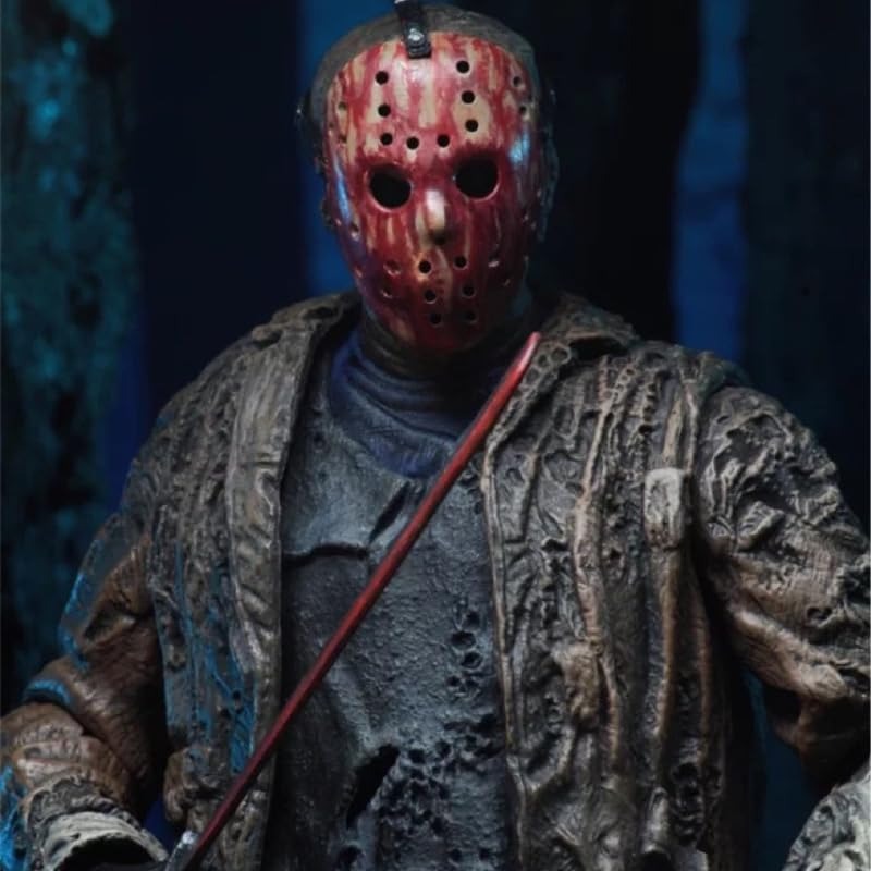 New Jason Figure, Fighting Replacement Head Jason Action Figures 18cm/7.1inch PVC Characters Decorations Handicrafts for Anime Fans Gifts