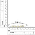 thumbnail image 2 of Gem Stone King 1.76 Ct Round Cabochon White Ethiopian Opal G-H Lab Grown Diamond 925 Silver Tennis Bracelet for Women, 2 of 3