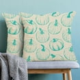 thumbnail image 4 of Fall Throw Pillow Covers 18 x 18 Set of 2 Fall Teal Pumpkin Pillow Covers Autumn Harvest Thanksgiving Decoration Pillowcase Farmhouse Decorative Linen Cushion Case For Couch Sofa Outdoor Decor, 4 of 6