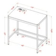 thumbnail image 6 of Belzie Metal Writing Desk with USB Ports, Pink, 6 of 6