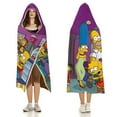 thumbnail image 4 of Simpsons Cloak Hooded Blanket Soft Wearable Blanket Hoodie Throw Cape for Couch Kids Adults 40"x50", 4 of 8